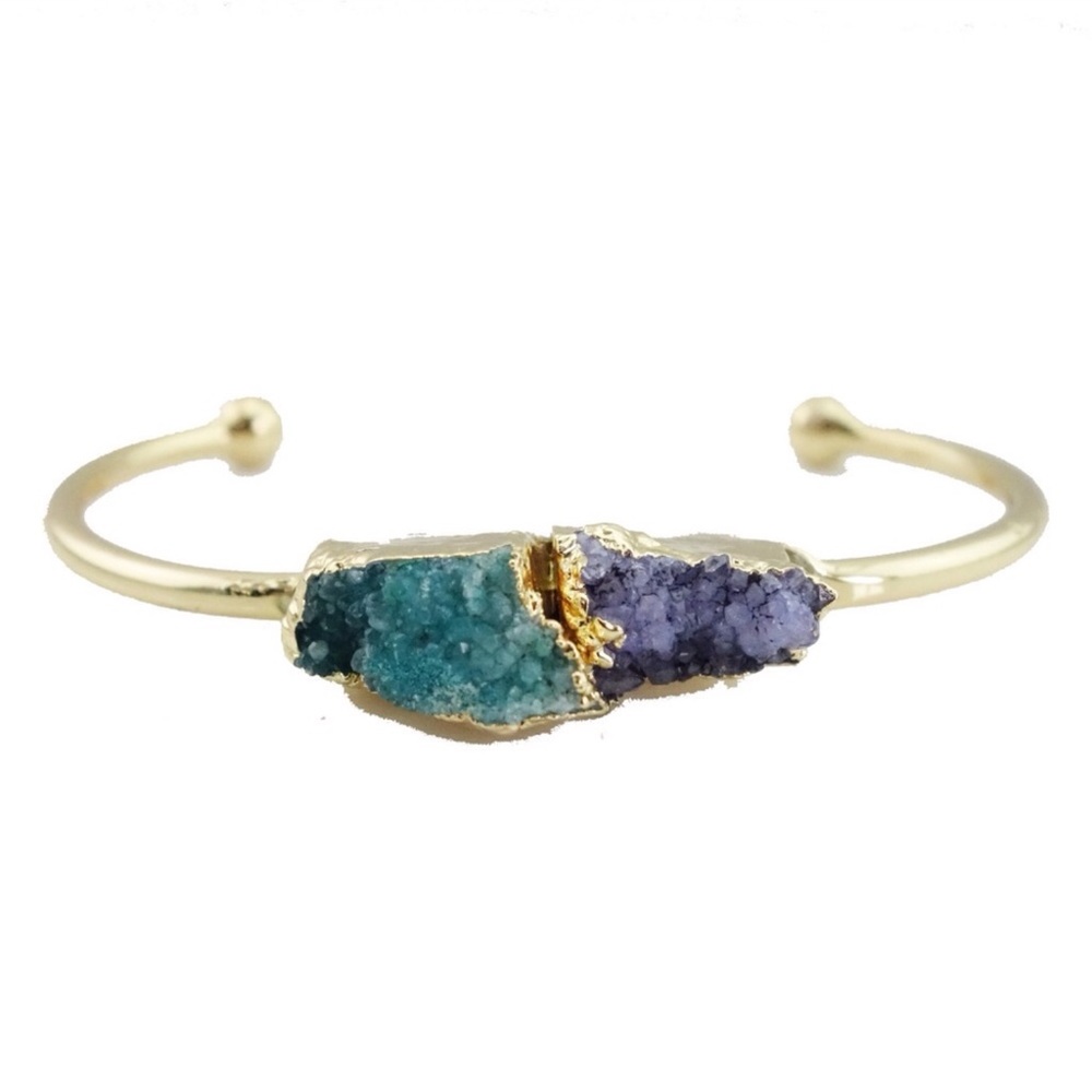 ❌ SOLD ❌ Druzy cuff bangle bracelet - Picture 2 of 6
